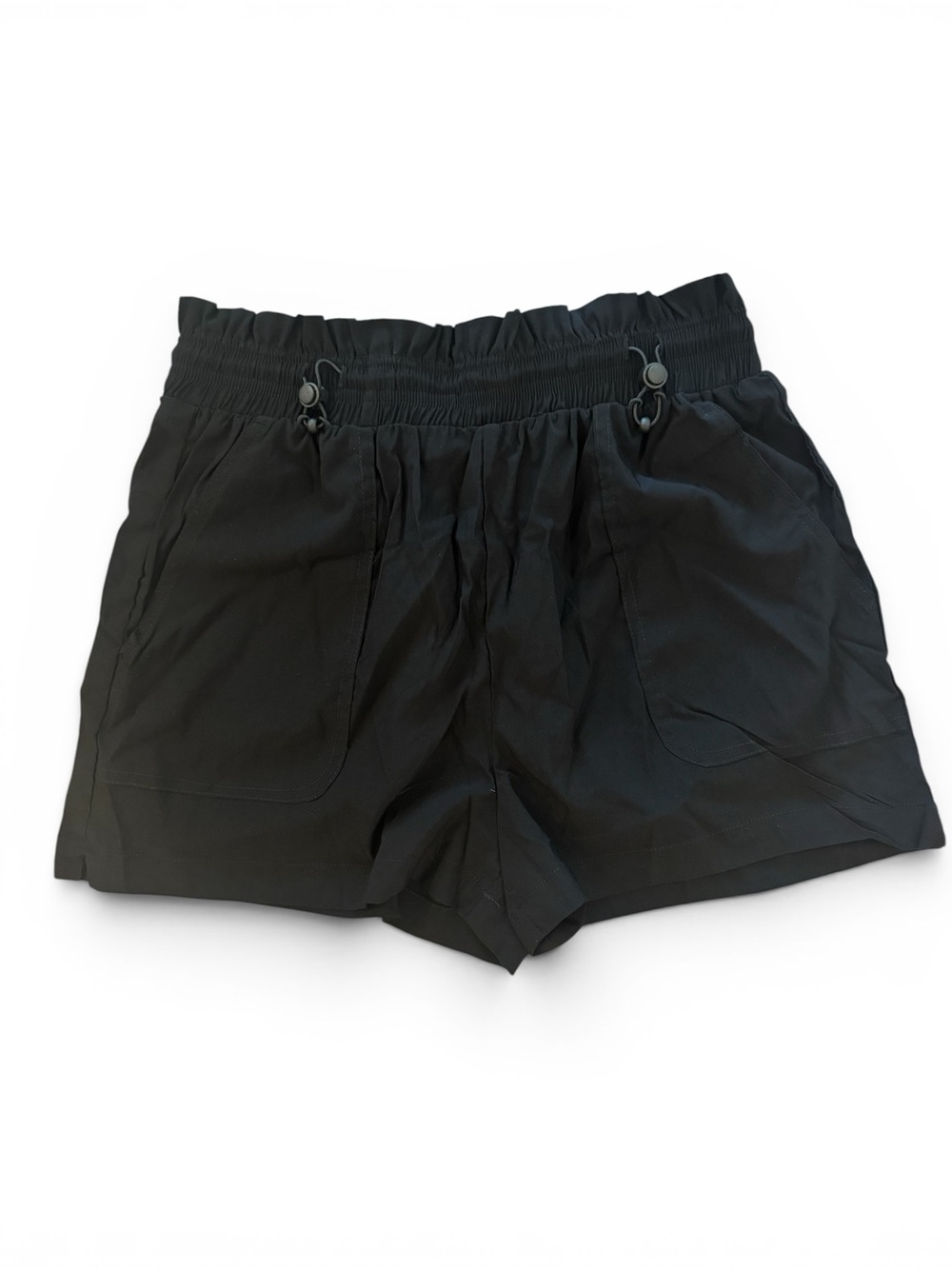 NWOT HALARA Black Athletic Drawstring Elastic-Waist Shorts
